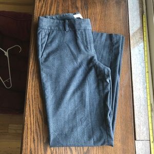 Loft Marisa Gray Herringbone Wide Leg Trousers